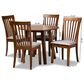 Baxton Studio Lida 5-Piece Dining Set in Grey/Walnut Brown, , large