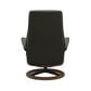 Stressless View Signature Medium Leather Chair and Ottoman in Paloma Dark Olive, , large
