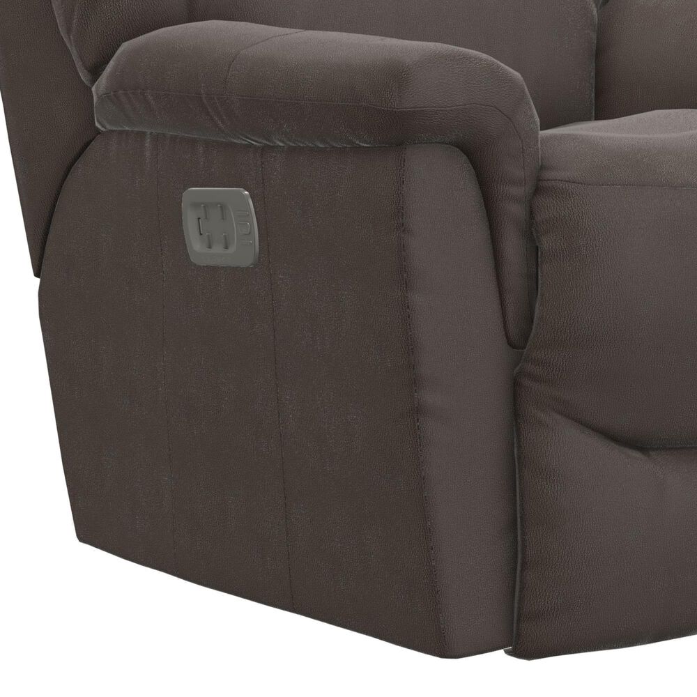 La-Z-Boy James Power Rocking Recliner with Headrest and Lumbar in Walnut, , large