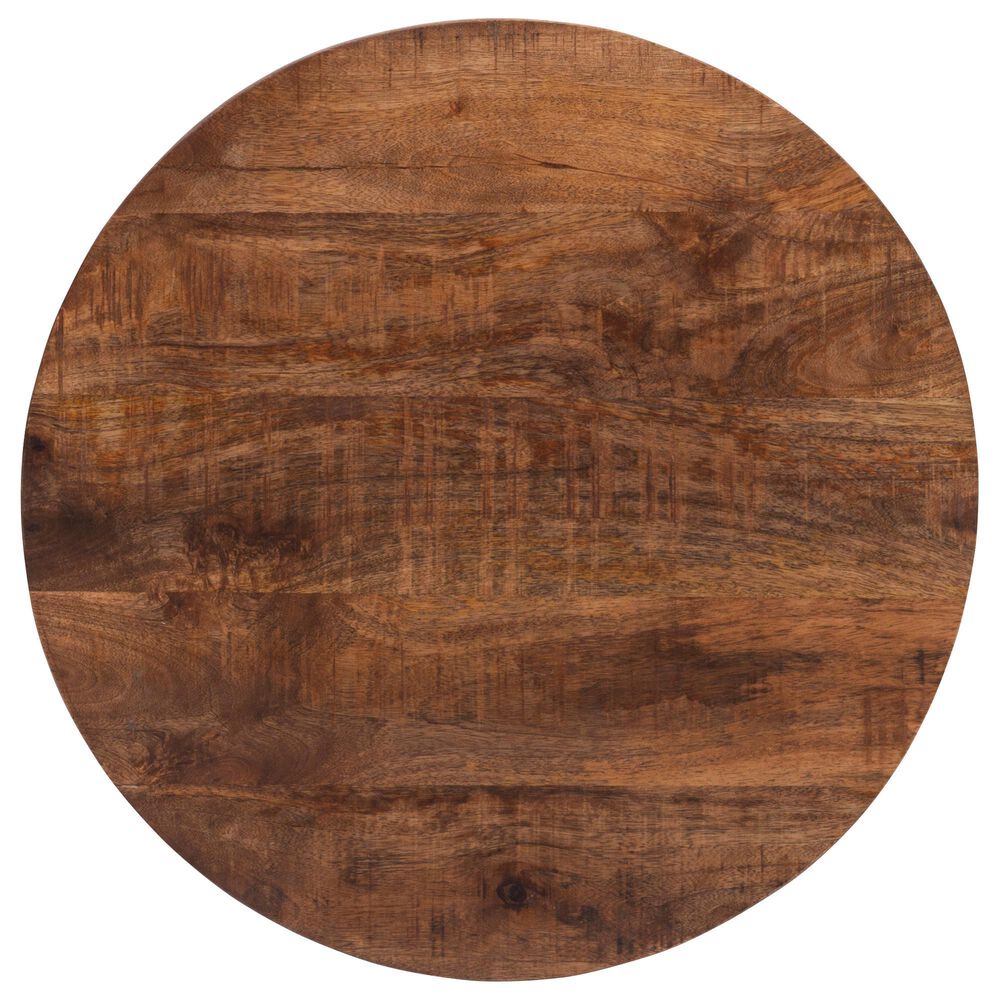 Linon Home Decor Royce 22" Drum Coffee Table with Storage in Pewter, , large