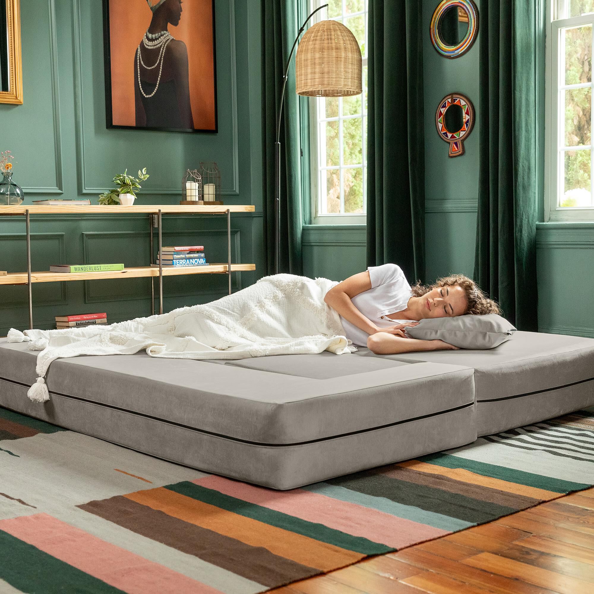 Jaxx Zipline 3-Piece Stationary Convertible Sleeper Sofa in
