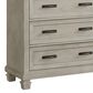 Mayberry Hill Farmington 5-Drawer Chest in Medium Brown and Washed Stone, , large