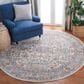 Safavieh Oregon 8" Round Grey and Ivory Area Rug, , large