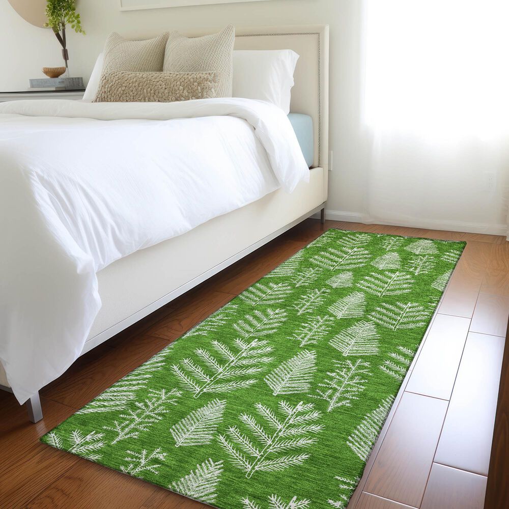 Dalyn Rug Company Wonderland WN21 2&#39;3&quot; x 7&#39;6&quot; Green Indoor/Outdoor Runner, , large