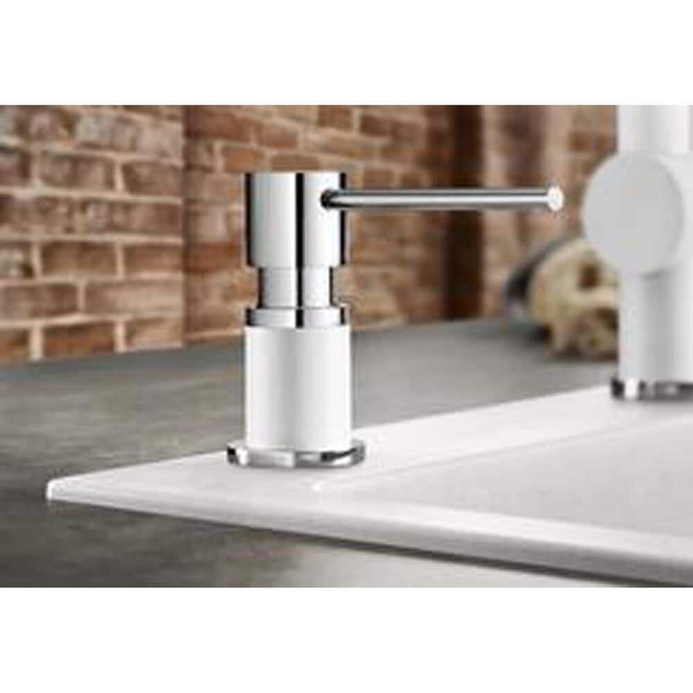 Blanco Lato Soap Dispenser in Chrome and White, , large