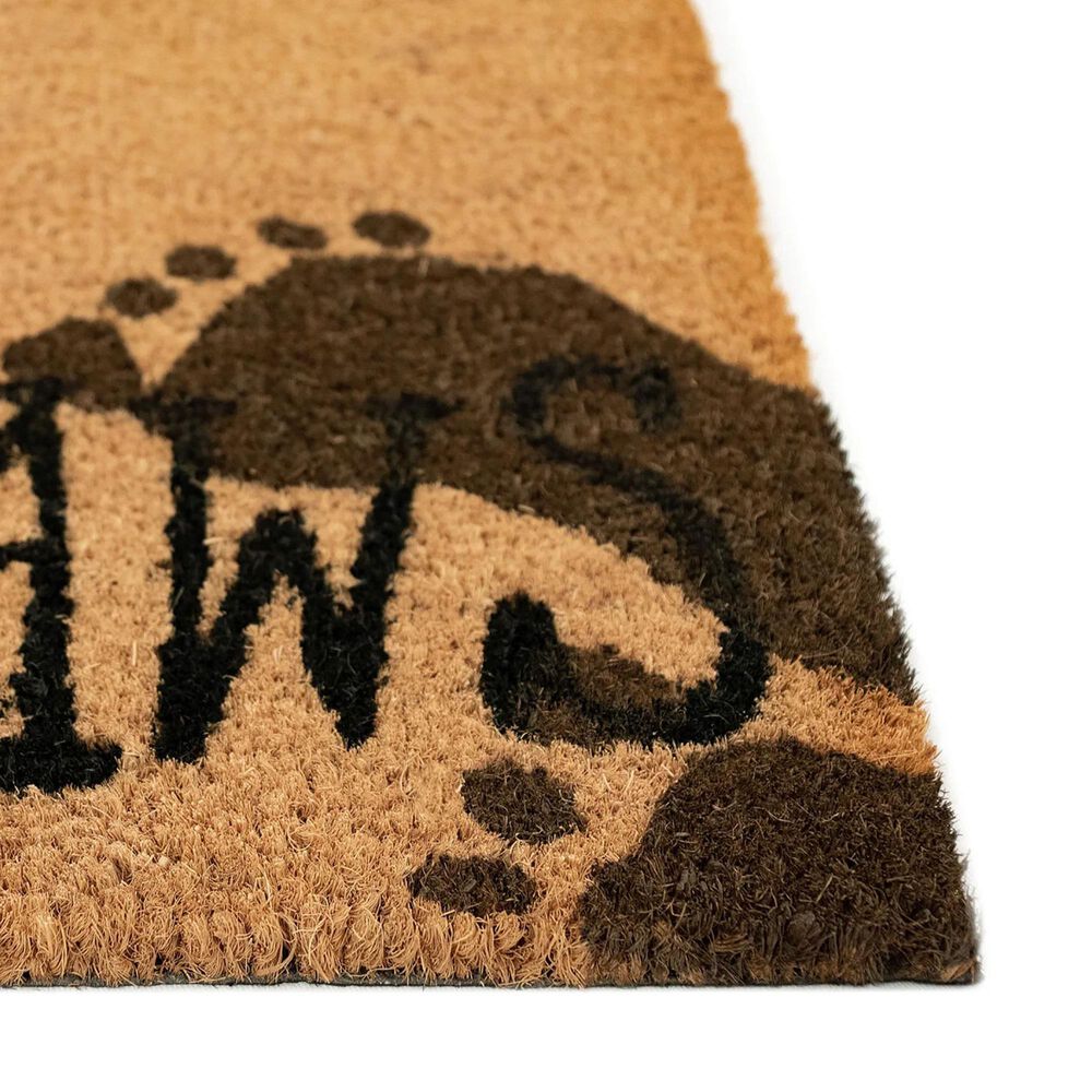 Trans-Ocean Import Natura Wipe Your Paws 2&#39; x 3&#39; Natural Door Mat, , large