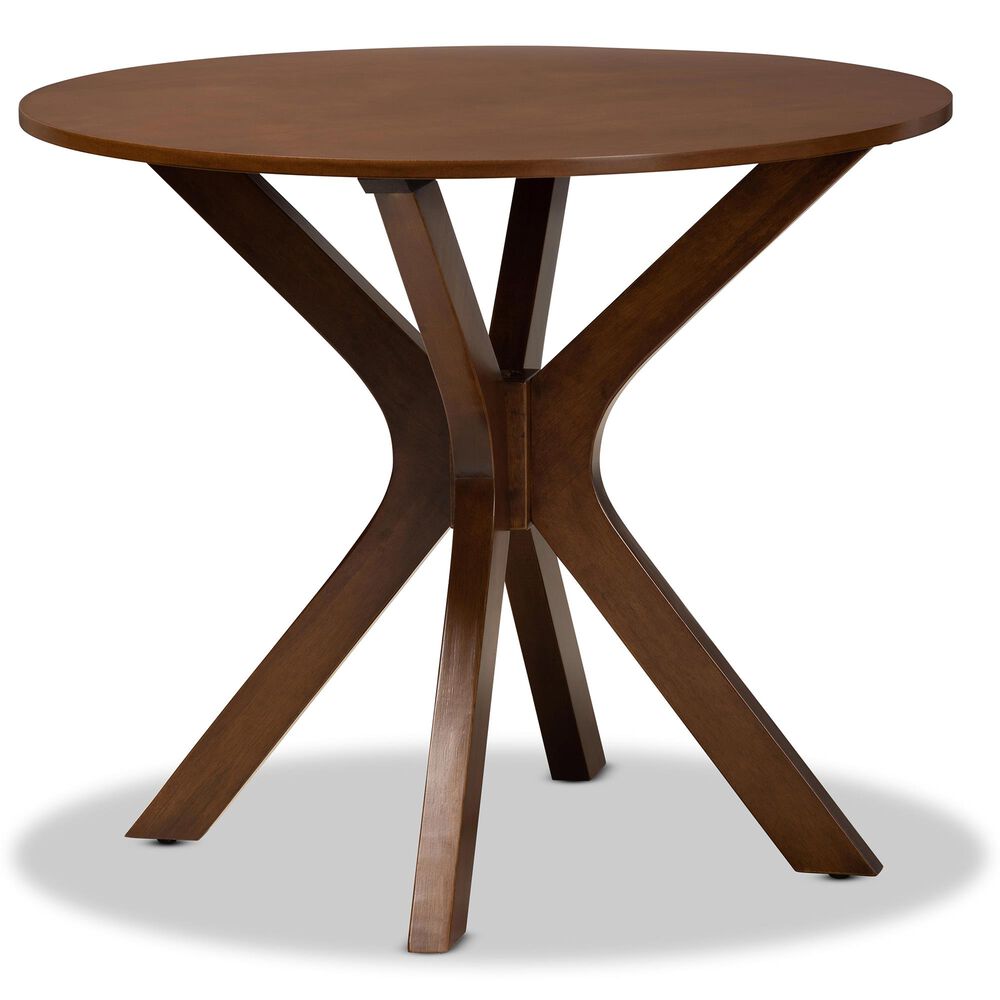 Baxton Studio Mila 5-Piece Dining Set in Grey/Walnut Brown, , large