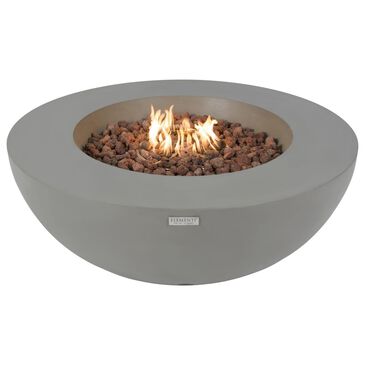 Elementi Fire Lunar Round Liquid Propane Bowl Fire Table in Gray, , large