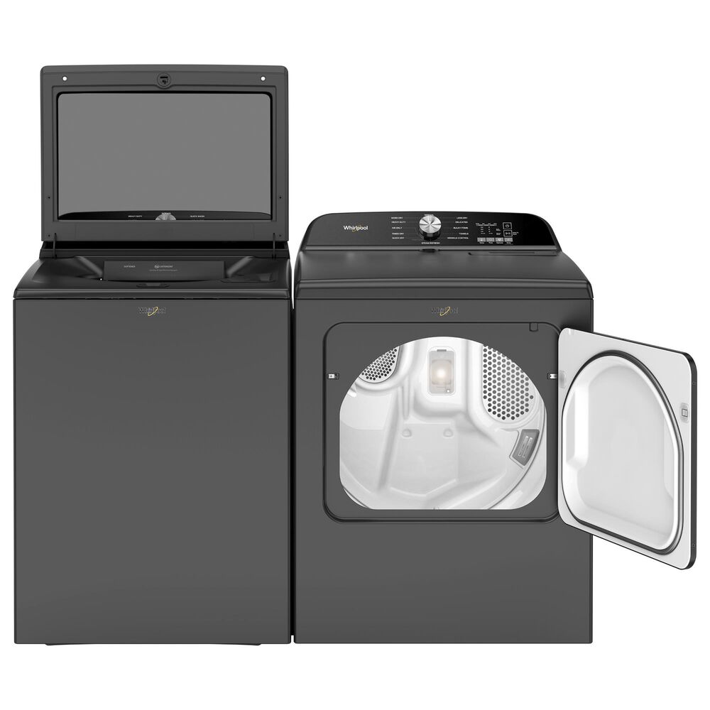 Whirlpool 5.3 Cu. Ft. Washer and 7.0 Cu. Ft. Electric Dryer in Black , , large