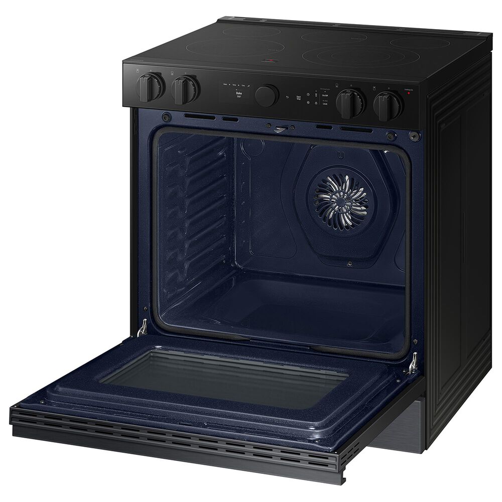 Samsung Bespoke Bespoke 6.3 Cu. Ft. Smart Slide-In Electric Range with Air Fry and Convection in Matte Black Steel, , large