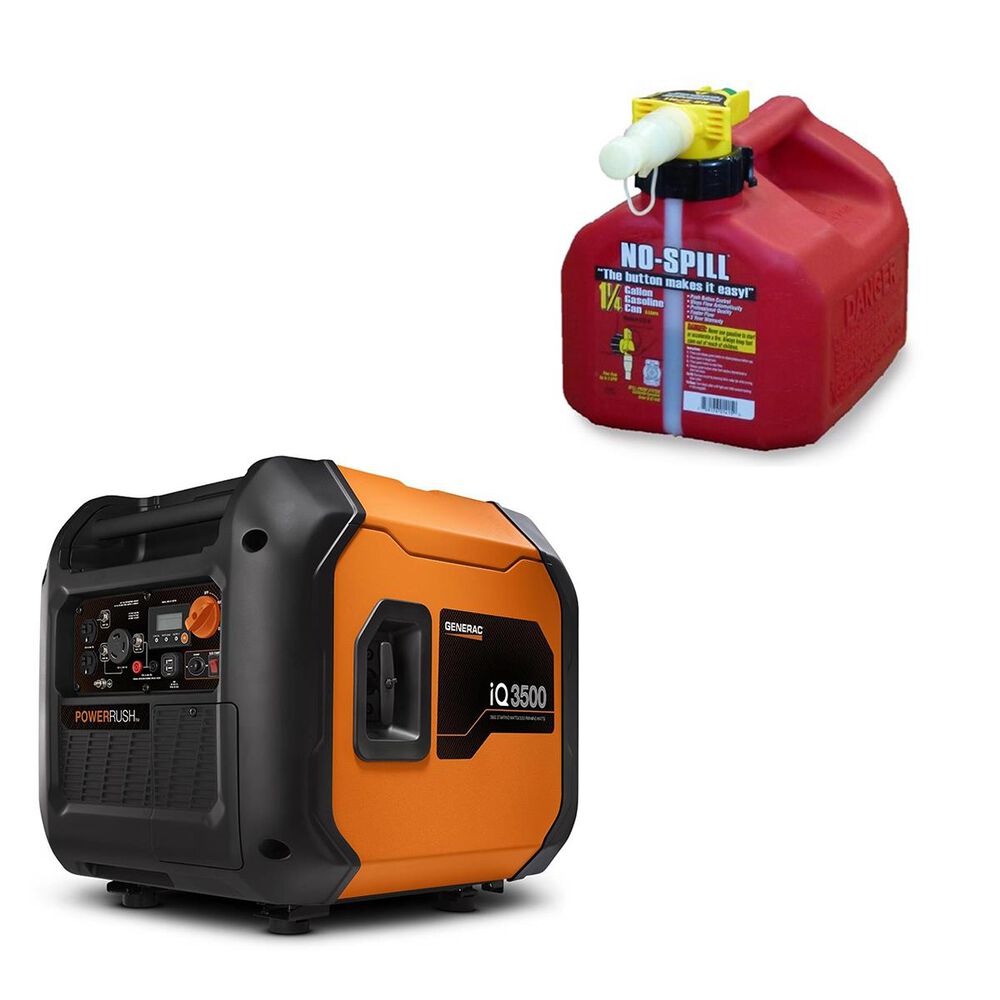 Generac IQ3500 Portable Inverter Generator + 1 1/4 Gallon No ...