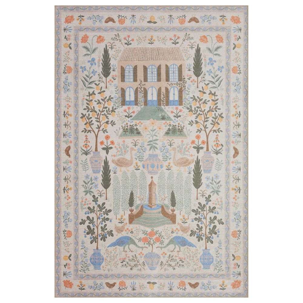 Rifle Paper Co. Menagerie Camont MEN-03 5" Round Cream Area Rug, , large