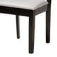 Baxton Studio Peter Side Chair with Grey Cushion in Dark Brown (Set of 4), , large
