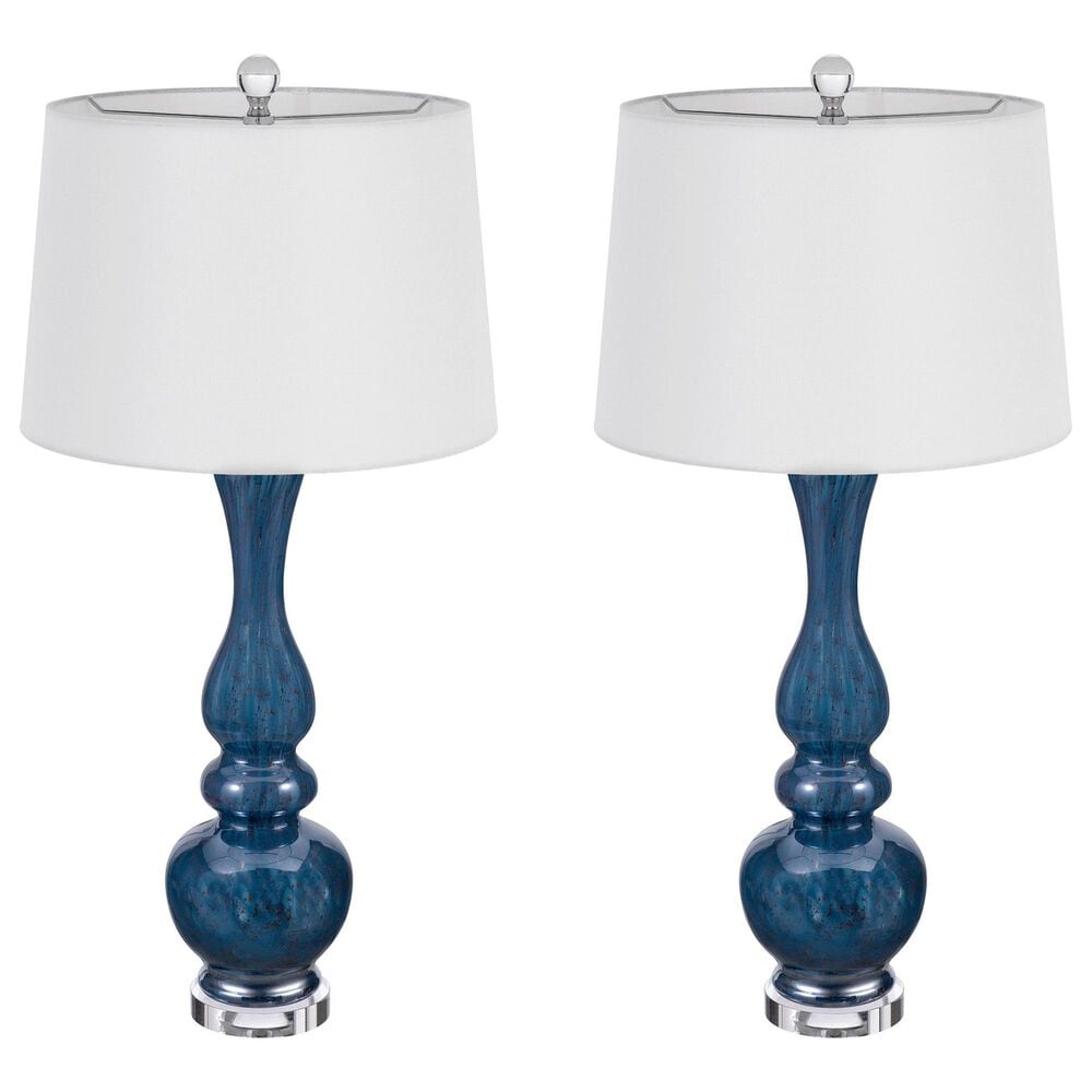 Cal Lighting Paimio Table Lamp in Antique Blue Luster (Set of 2), , large