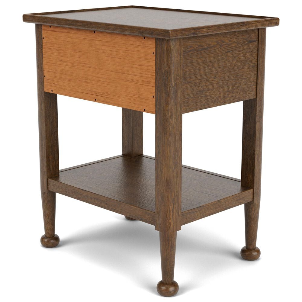 Riverside Furniture Calhoun 1-Drawer Nightstand in Whiskey Oak with USB Ports, , large