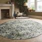 Radici USA Livigno Floral 7"10" Round Green Area Rug, , large