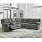 Signature Design by Ashley Goalie 6-Piece Manual Reclining Curved Sectional in Pewter, , large