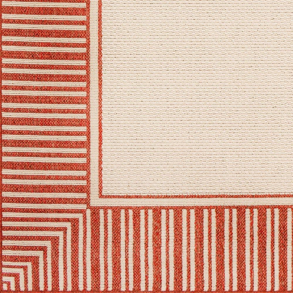 Surya Alfresco 2&#39;5&quot; x 11&#39;10&quot; Rust and Beige Indoor/Outdoor Runner, , large