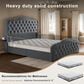 HOMLUX Full Upholstered Platform Storage Bed Frame with Headboard in Gray, , large