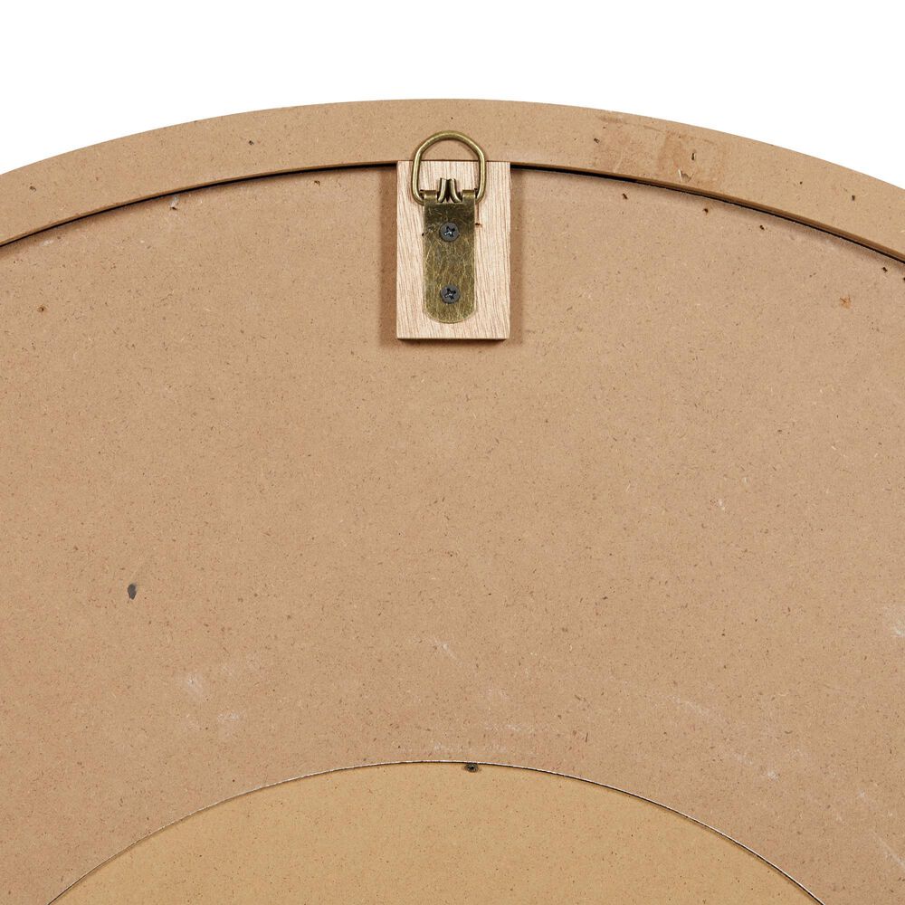 Maple and Jade 32&quot; Round Wall Mirror in Distressed White, , large