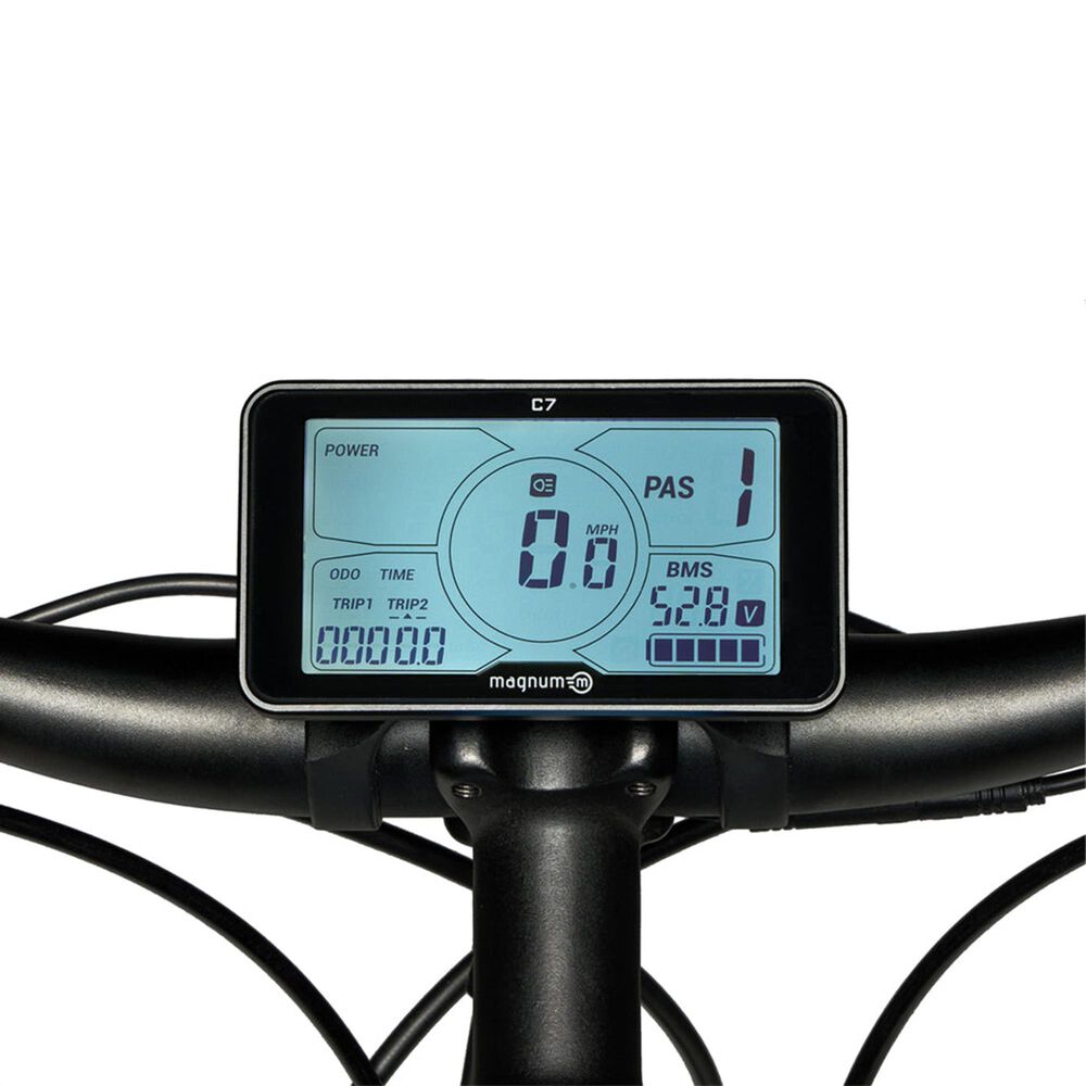 Magnum Voyager 26 Electric Bike in Matte Black and Blue, , large