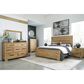 Ashley Galliden King Panel Bed in Light Brown, , large