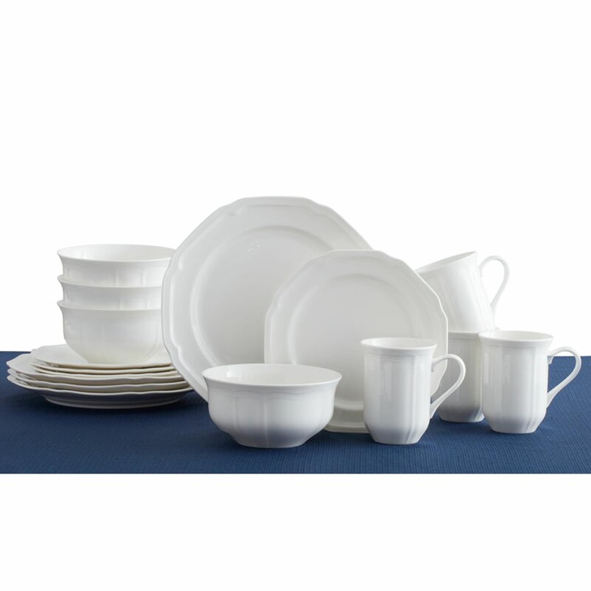 White mikasa on sale dinnerware