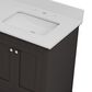Lexora Home Dukes 60" Double Bathroom Vanity in Espresso with 2 cm White Quartz Top and Rectangular Sinks, , large