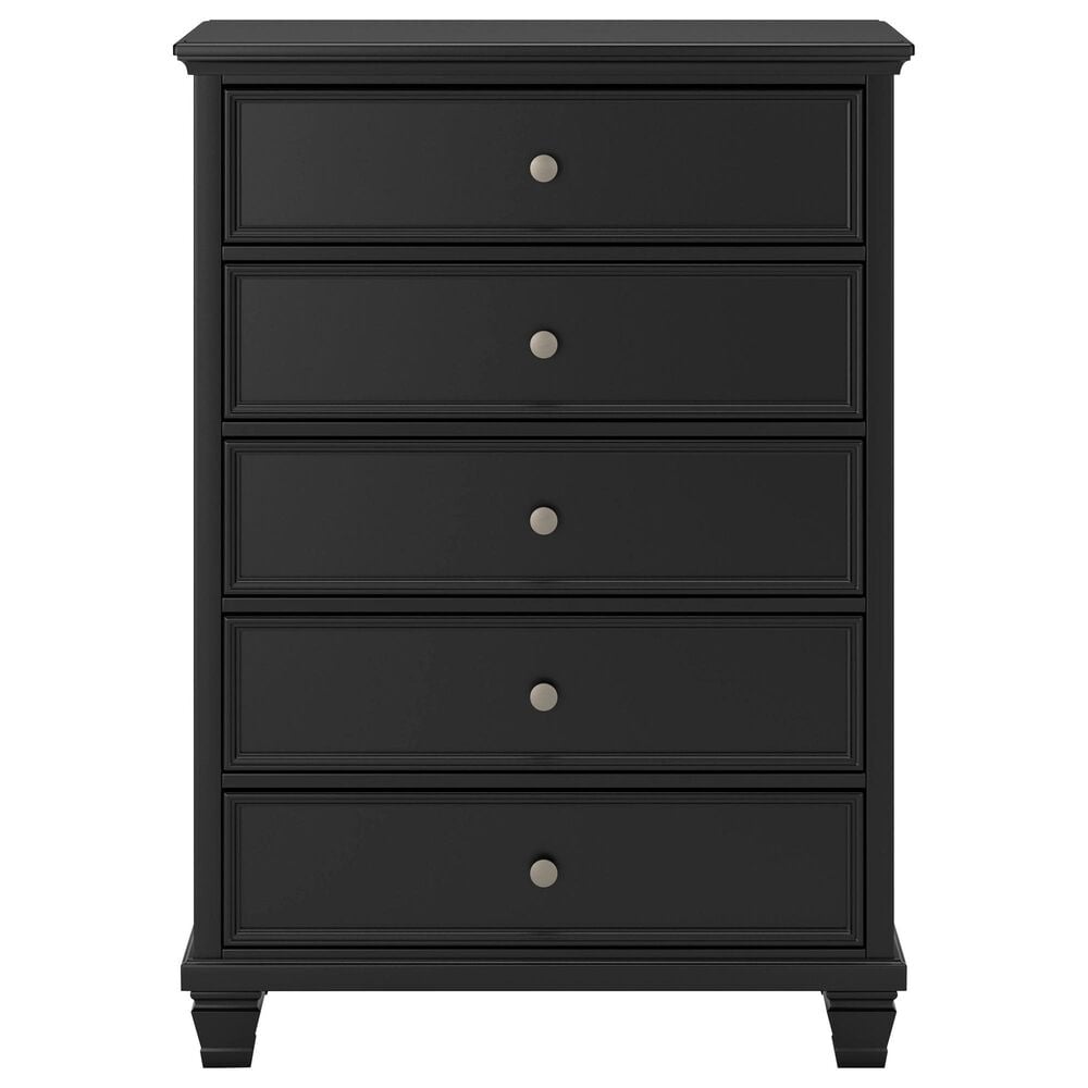 Ashley Lanolee 5-Drawer Chest in Black, , large