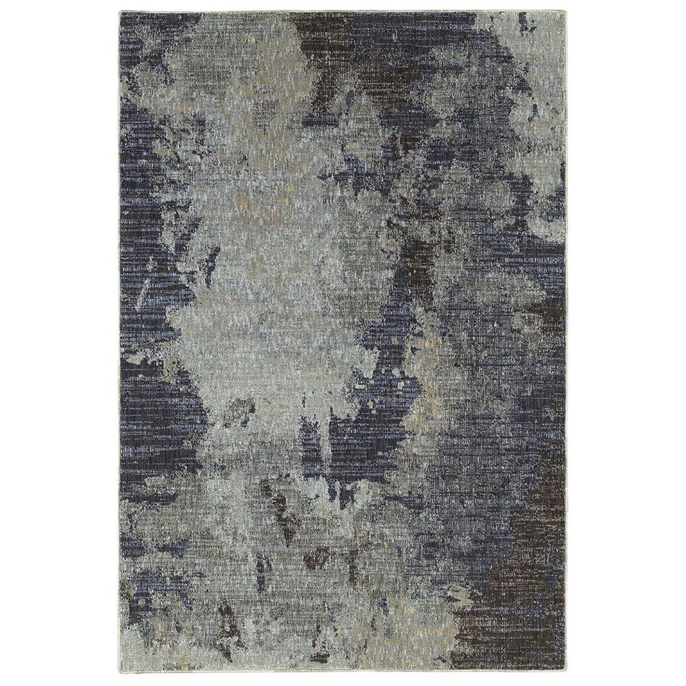 Oriental Weavers Evolution 8049B 6"7" x 9"6" Navy Area Rug, , large