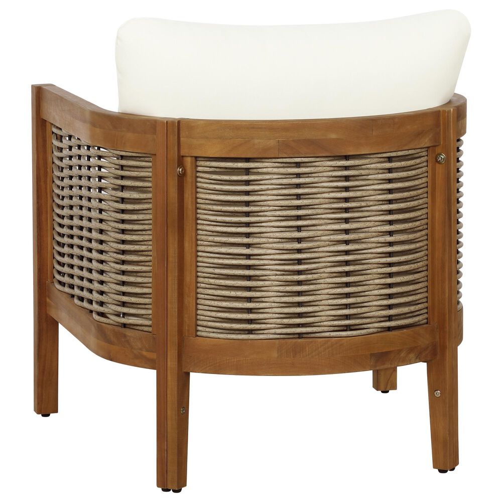 Linon Home Decor Chaddsley Patio Arm Chair in Beige, , large