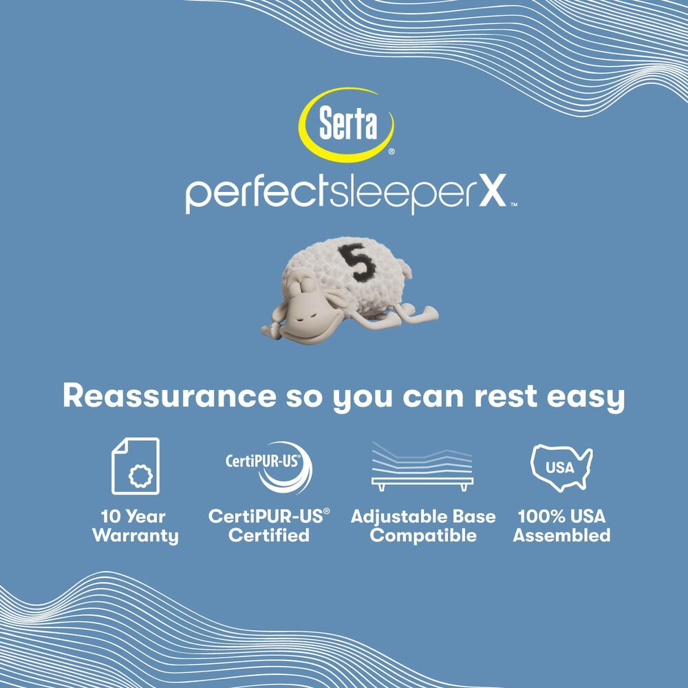 SERTA Perfect Sleeper X Knox Plush Twin XL Mattress with High Profile Box Spring, , large