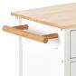 HOMLUX 54" Kitchen Island Cart with Solid Wood Top and Locking Wheels in White, , large