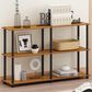 HOMLUX Turn-N-Tube 3-Tier Double Size Storage Display Rack in Light Cherry and Black, , large