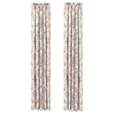 Royal Court Avant Garden 84" x 41" Window Panel Pair in Blush, Violet and Green, , large