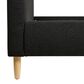 Jennifer Taylor Home Roman King Platform Bed with Ebony Black Upholstered in Natural Whitewashed, , large