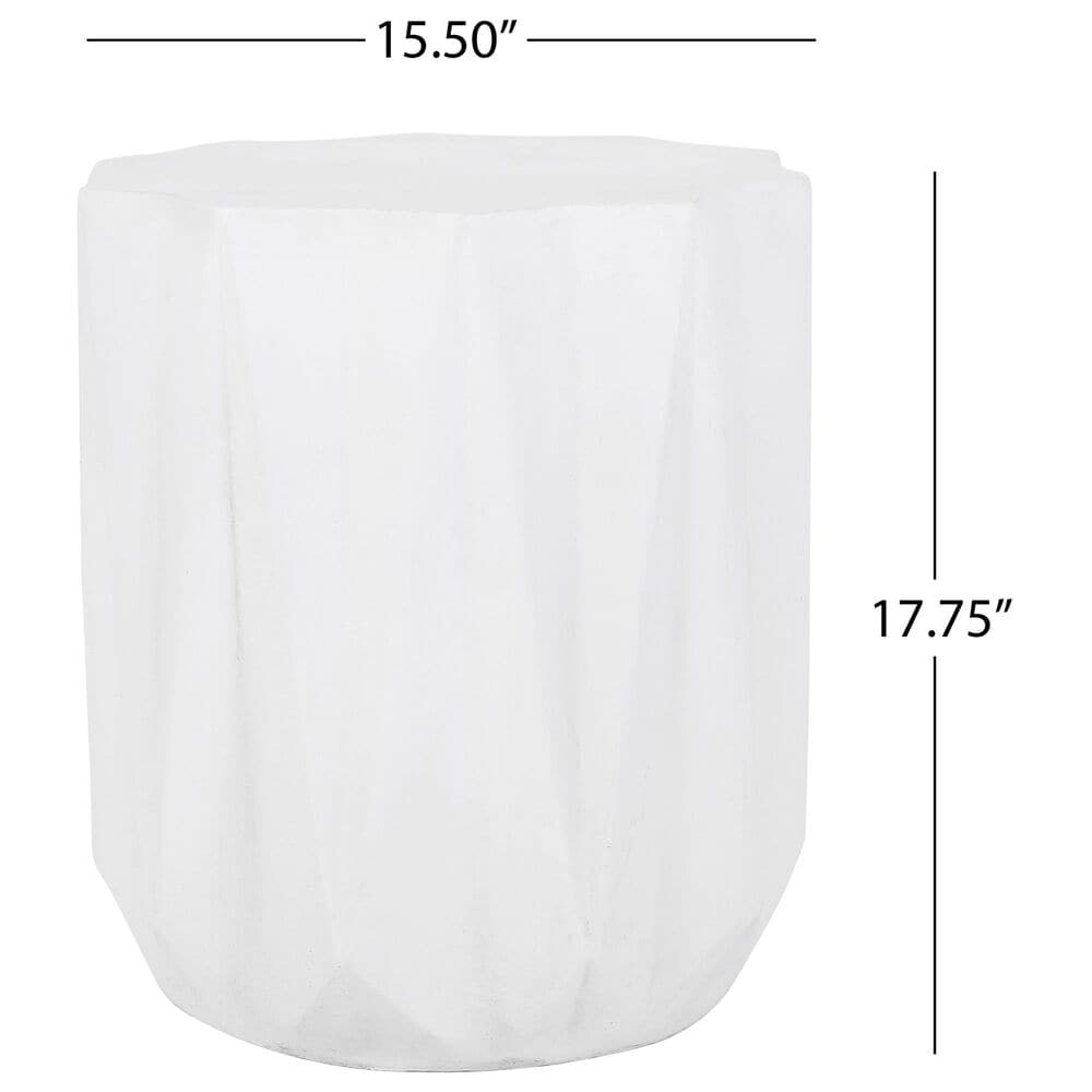 Hearth and Haven Star Patio Side Table in Antique White, , large