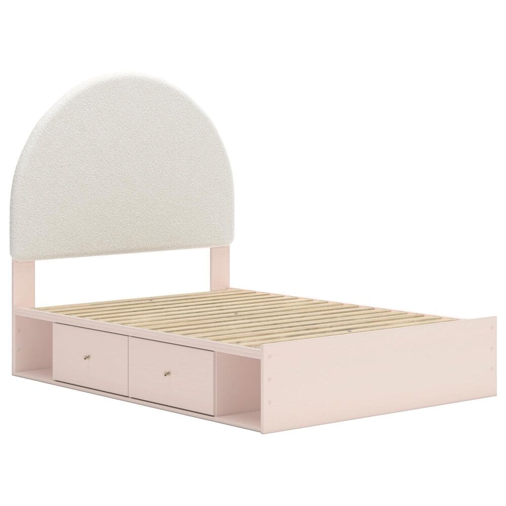 Ashley Wistenpine Full Upholstered Panel Bed with 2 Storage Units, , large