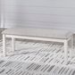 Ashley Robbinsdale Upholstered Dining Bench in Antique White, , large