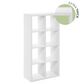 HOMLUX 8-Cube Reversible Open Back Bookshelf in White, , large