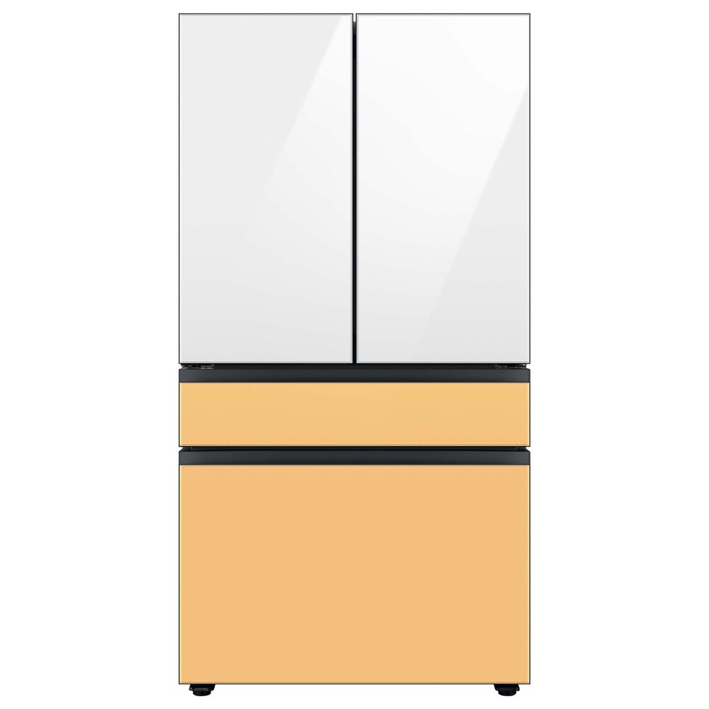 Samsung Bespoke 4-Door French Door Refrigerator Top Panel in White Glass, , large