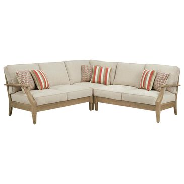 Ashley Clare View 3-Piece Outdoor Sectional in Beige, , large