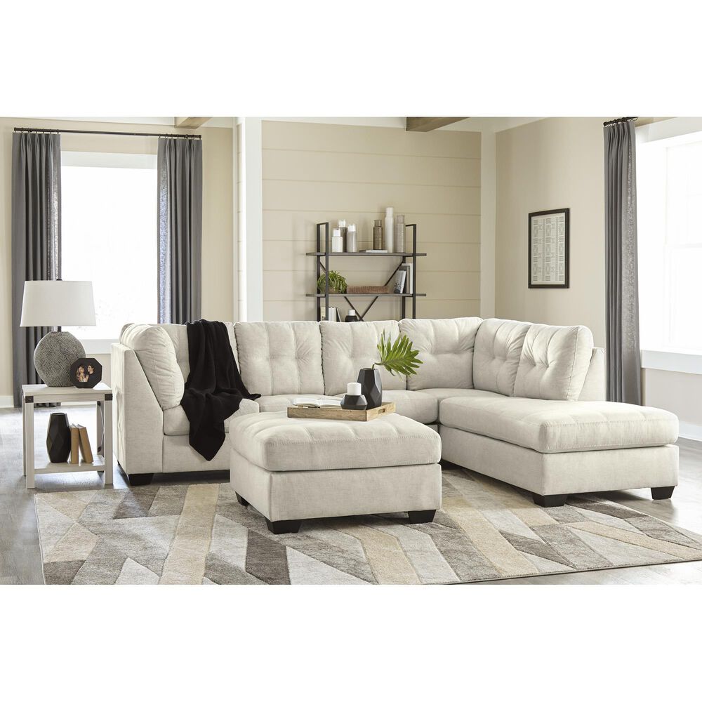 Ashley Falkirk 2-Piece Right Facing Sectional with Chaise in Parchment, , large