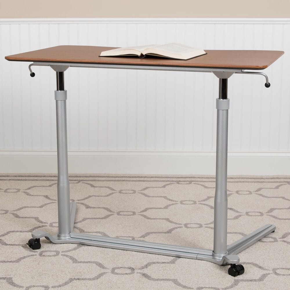 Flash Furniture Stand-Up Ergonomic Desk in Red, , large