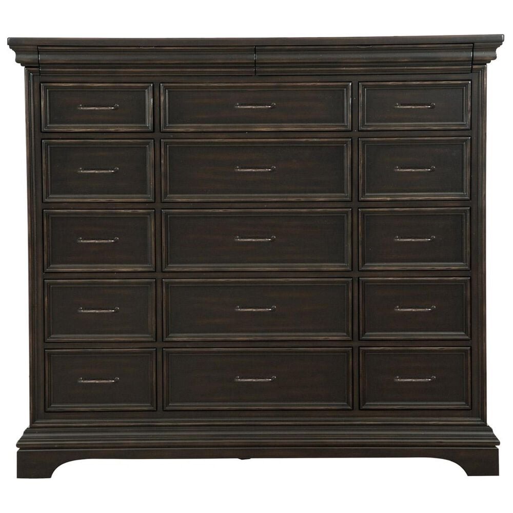 at HOME Caldwell Oversized 64inch x 69inch Master Chest in Caldwell Dark Brown with Black, , large