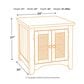 Ashley Wystfield End Table in Vintage White and Warm Brown, , large