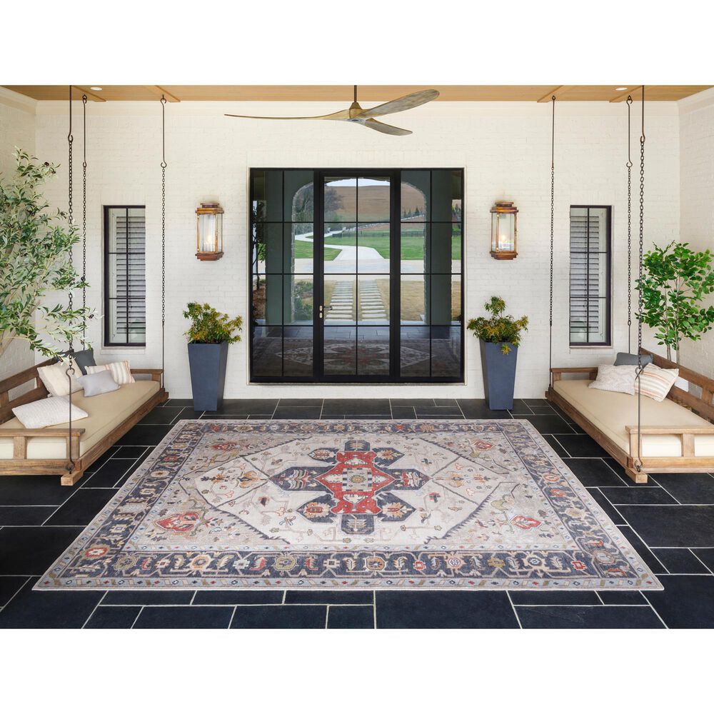 Surya Revere 10&#39; x 14&#39; Gray, Blue, Brown, Red and Cream Area Rug, , large
