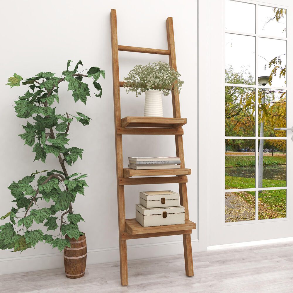 Maple and Jade 18&quot; x 71&quot; Wall Shelf in Natural Brown, , large