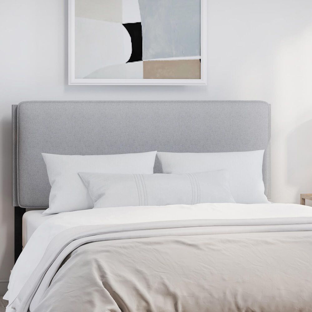 The Monday Company Emslie Upholstered Full Queen Headboard in Gray, , large