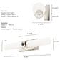 Hunter Lenlock 22" 2-Light Vanity with Cased White Shade in Brushed Nickel, , large